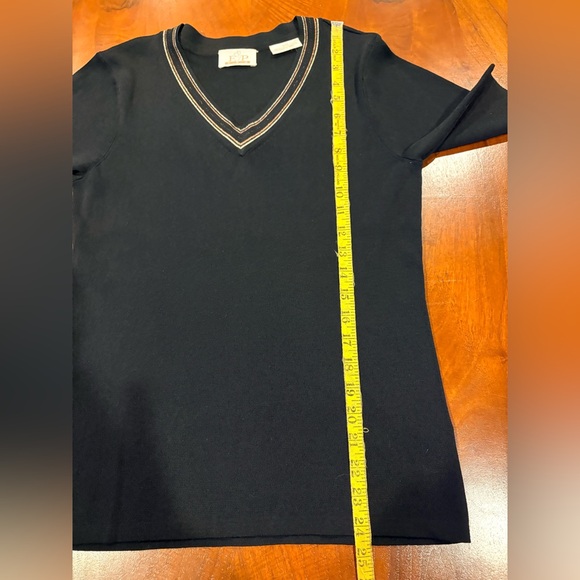 🏌🏻♀️EP Pro Black Knit Top with Contrast Details, size S/P - Picture 7 of 8